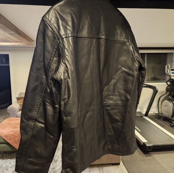 Wilsons Leather Pelle Studio Coat Black Color Medium Size - Picture 3 of 7